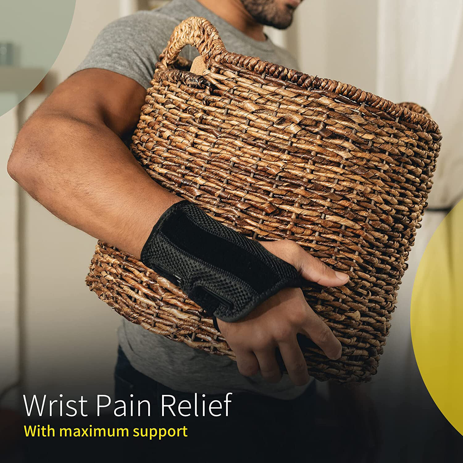 Wrist Hand Brace Night Support With Bone Splint Carpal Tunnel Sprain Arthritis