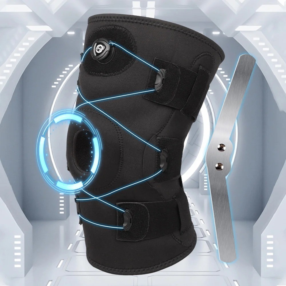 Orthopedic Hinged Knee Brace Support Patella Compression Sleeve Stabilizer Wrap