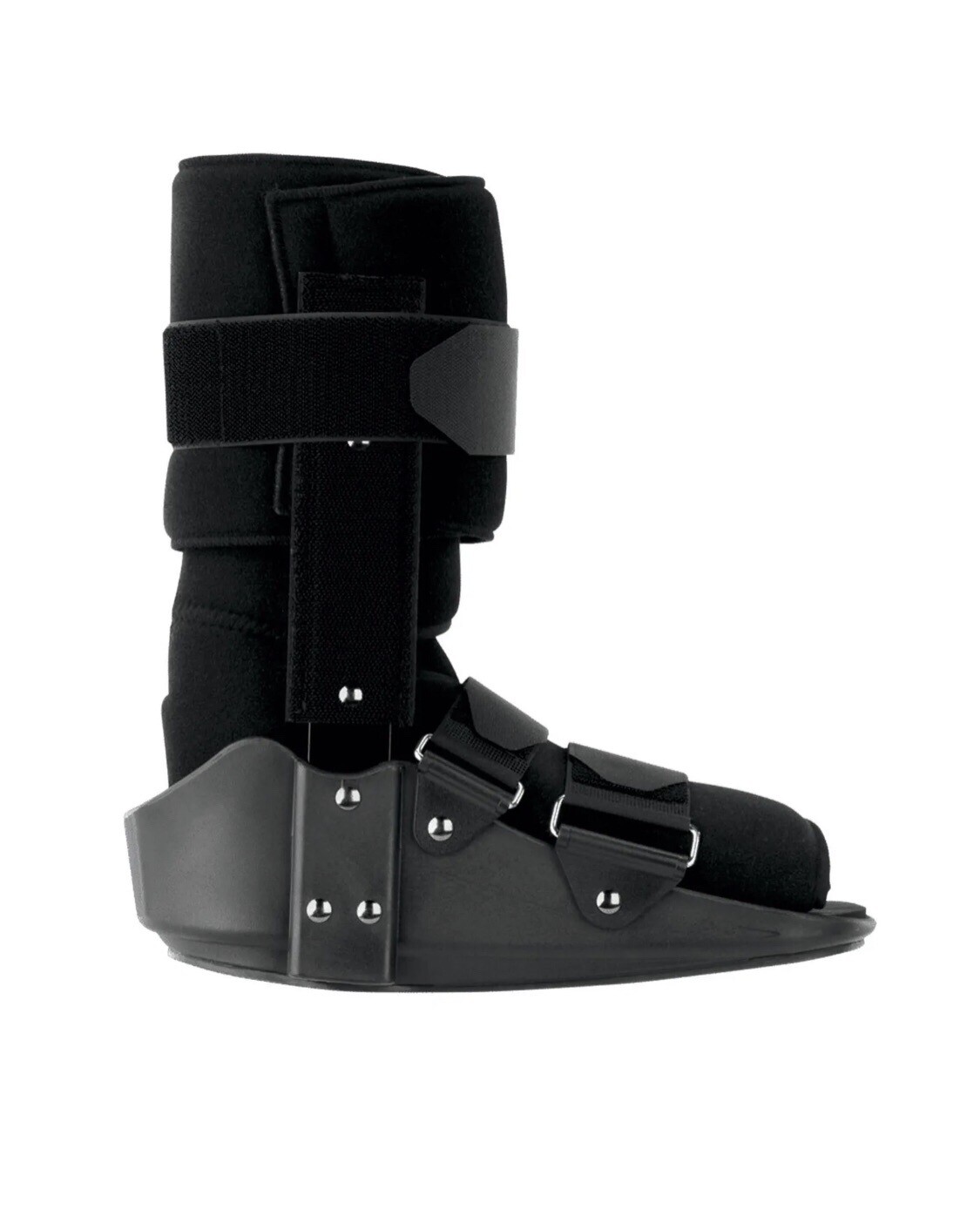 Breg Fixed Black Ankle Walker Boot Short XSmall Hook & Loop Strap Either Foot