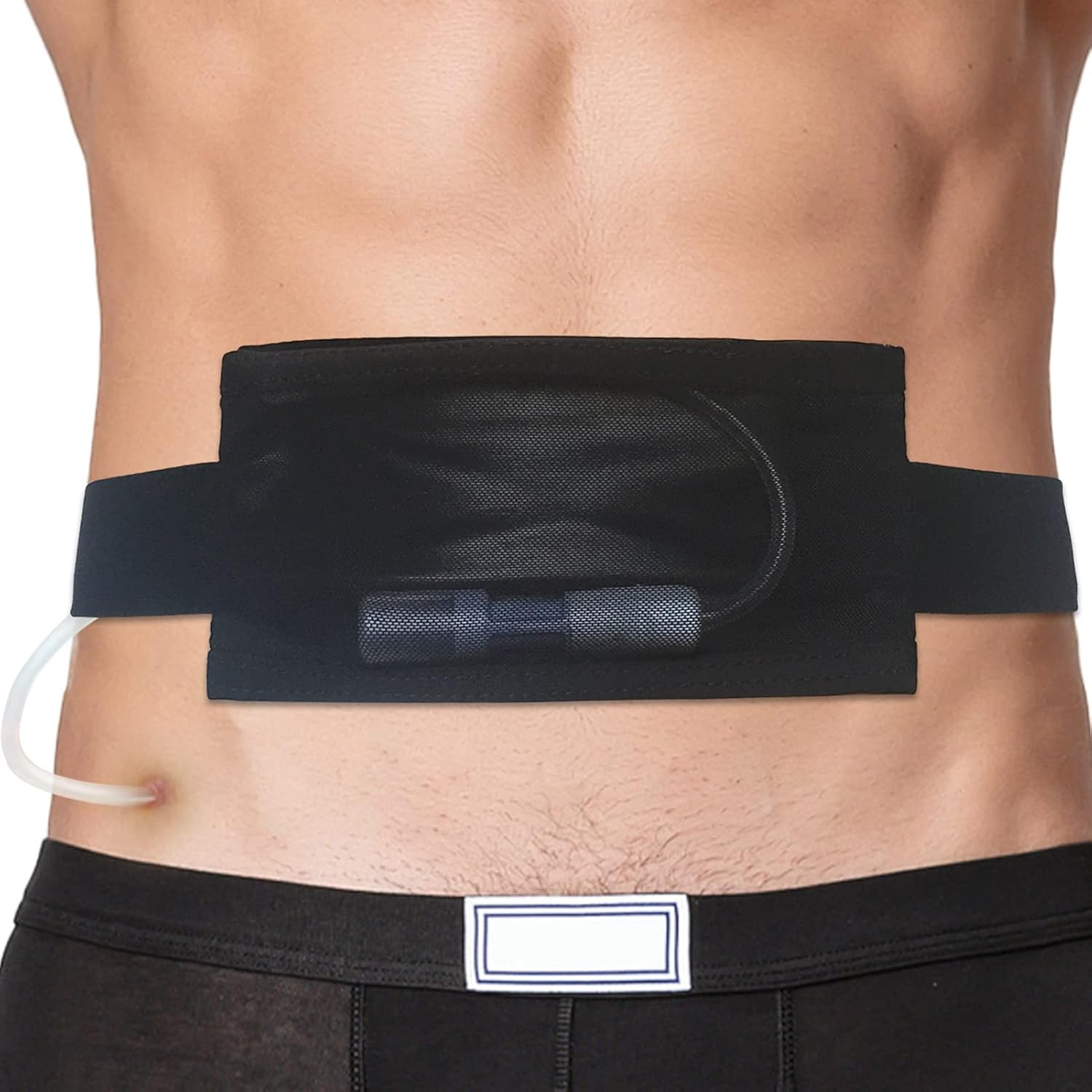 Breathable Peritoneal Dialysis Belt PD Catheter Holder Belt with Mesh Pouch Stre