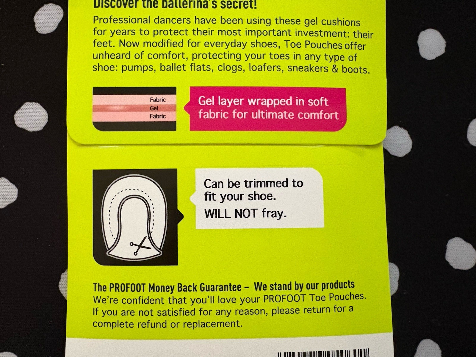 Profoot Toe Pouches for Pain Relief Gel Cushions Tender Toe Protection Fits 6-10