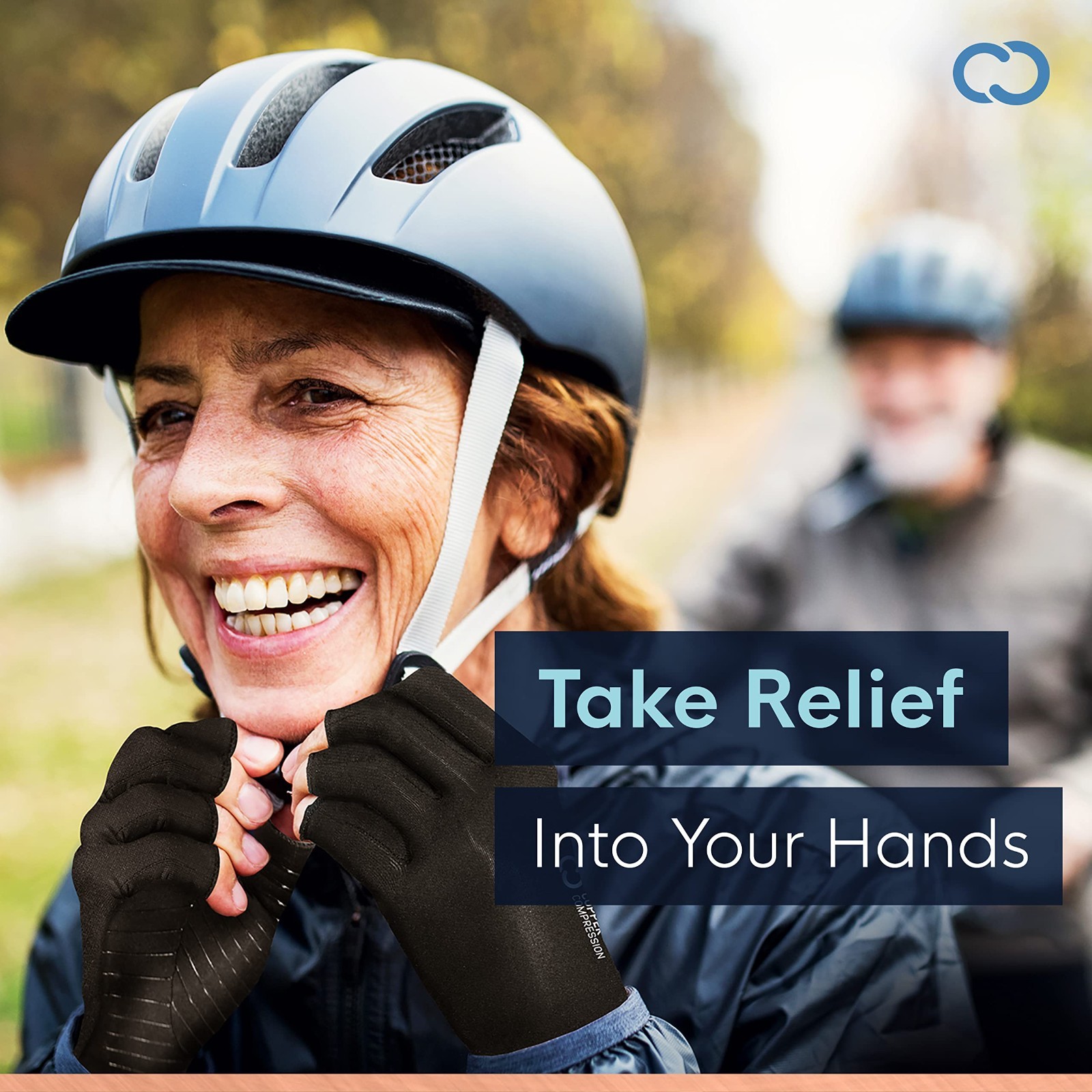 Fingerless Copper Compression Arthritis Gloves for Pain Relief & Support – M