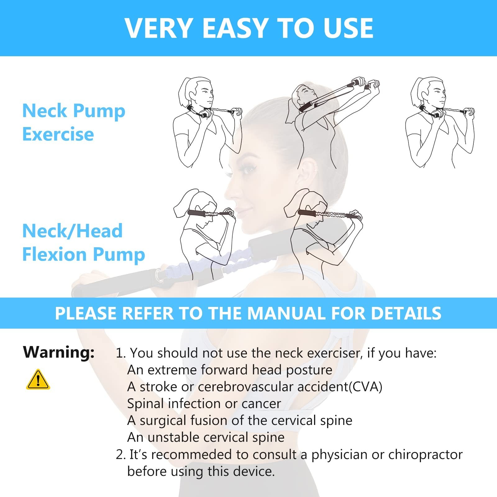 Neck Stretcher Exerciser, Cervical Traction Device for Neck Pain Relief and C…