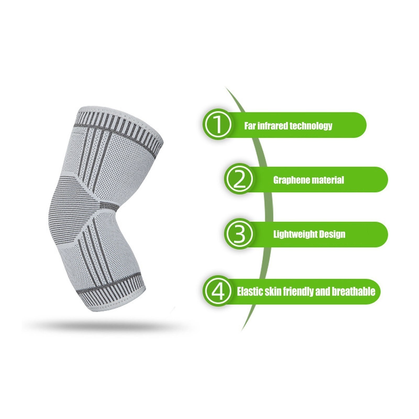 1 Pair Graphene Elbow Pads Elbow Joints Warmer Sleeves for Outdoor Sports