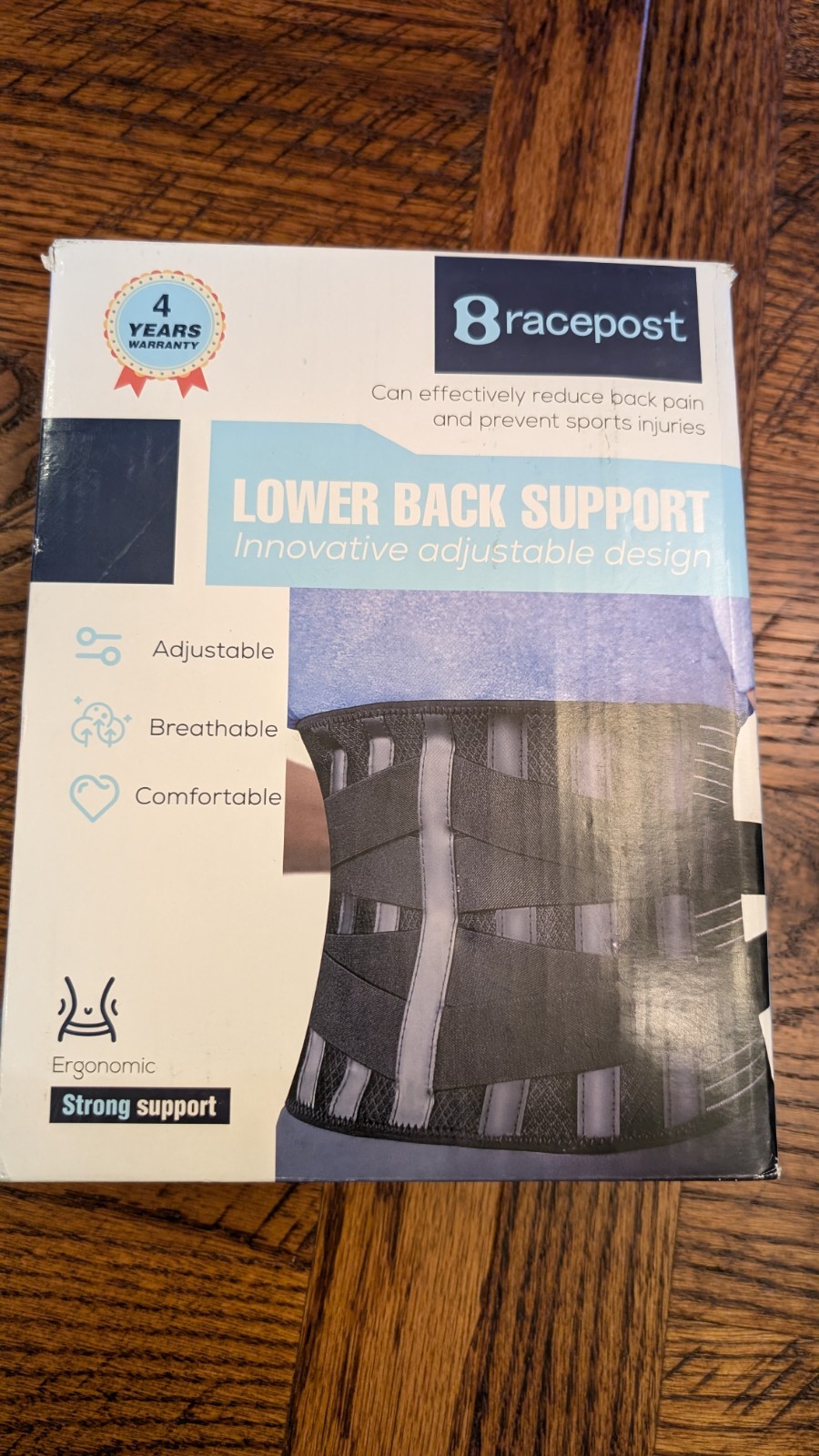 Bracepost Lower Back Support Adjustable Breathable Ergonomic Strong Support 2XL