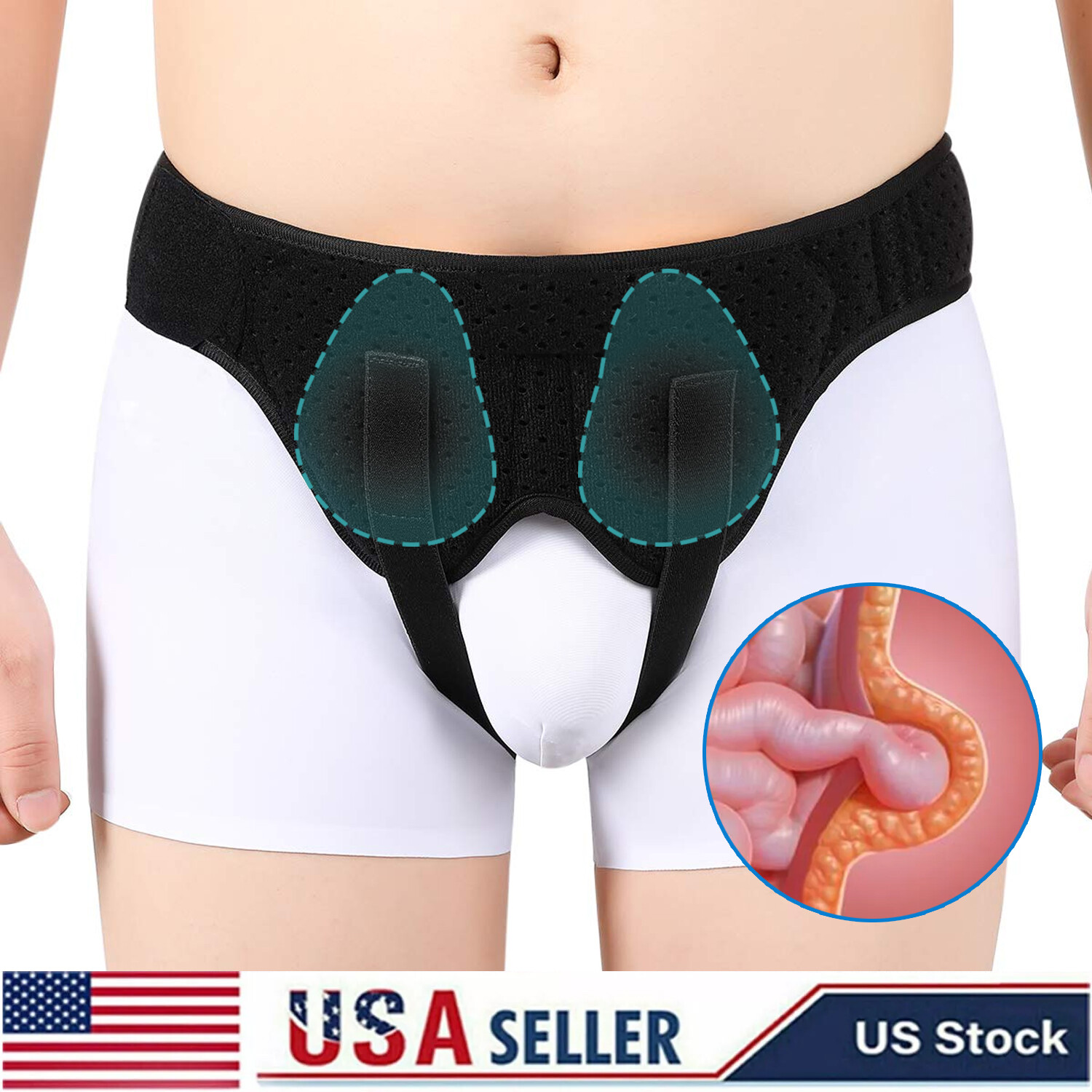 Cinturón de Hernia Inguinal Soporte Truss Fajas Para Hombres Alivio del Dolor
