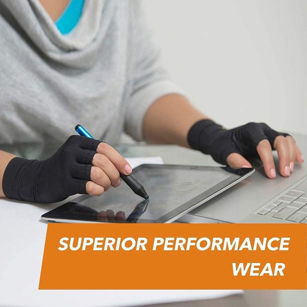 X-Large Copper Compression Gloves for Arthritis Relief & Comfortable Mobility