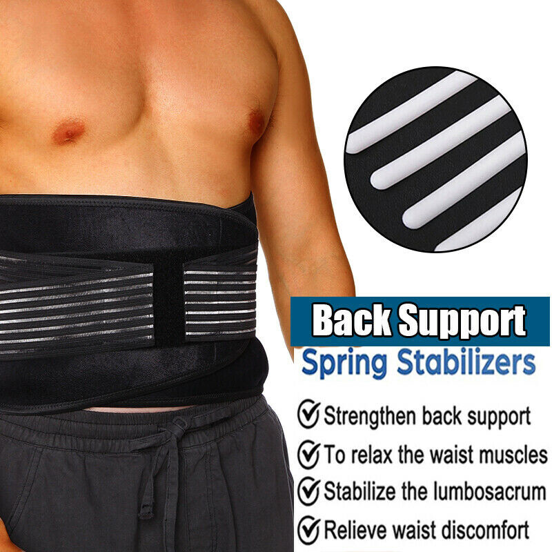 Men Lumbar Lower Back Support Brace Posture Orthosis Waist Belt Pain Relief Wrap