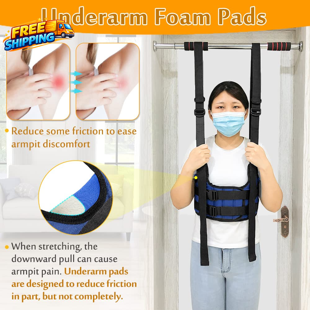Back Stretcher Lumbar Traction Device Spine Decompression Belt for Pain Relief