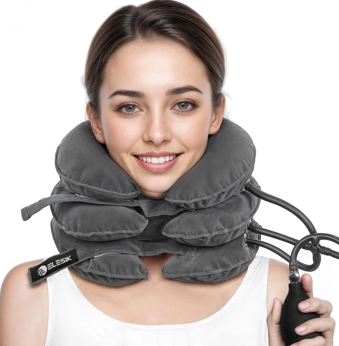 Cervical Neck Traction Device Collar Brace Support Pain Relief Stretcher Therapy