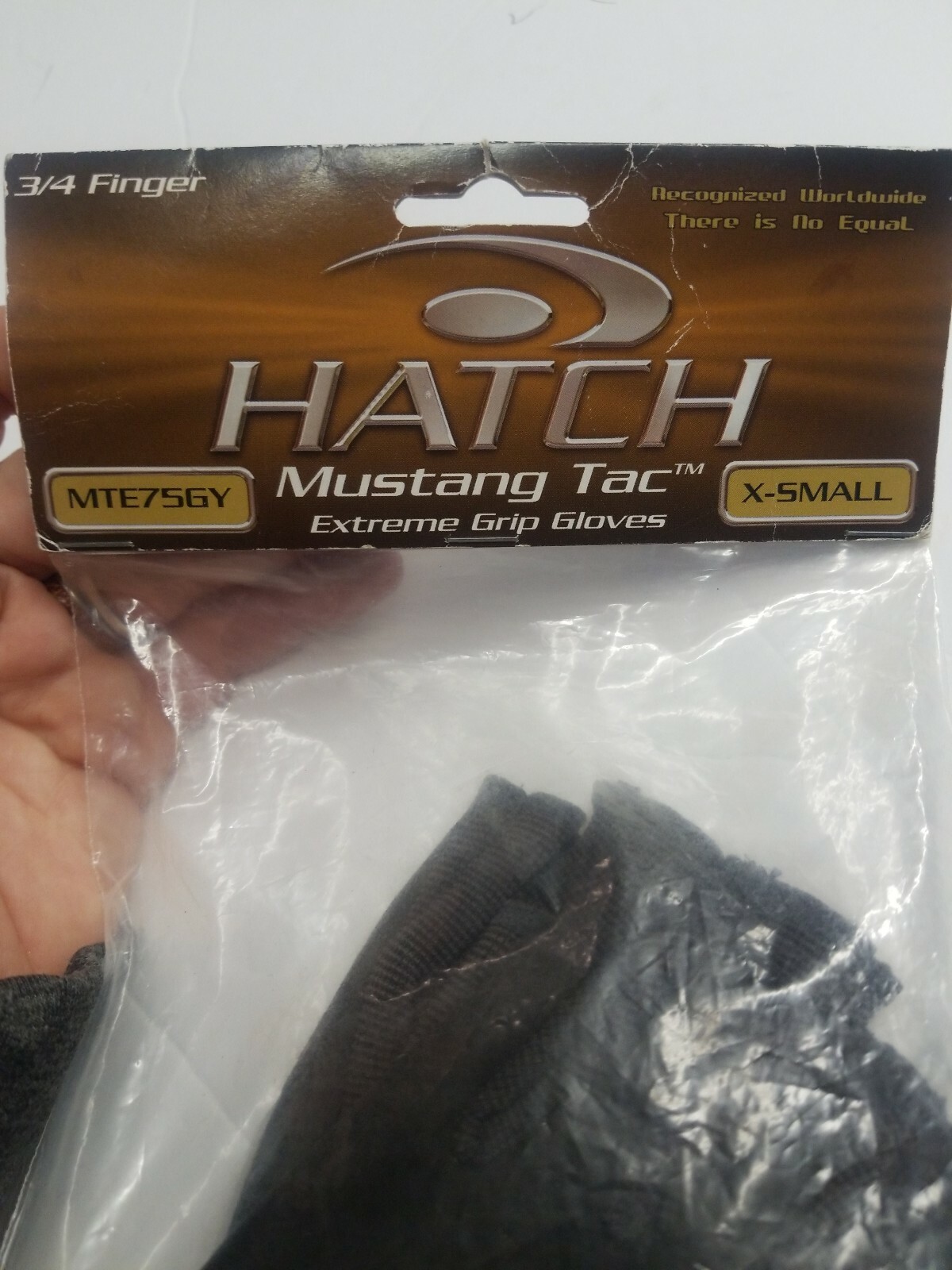Mte75gy 3/4 Finger Glove Hatch x-small