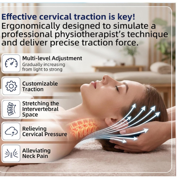 Neck Stretcher Cervical Traction, Neck Braces for Neck Pain and Support, Adjusta
