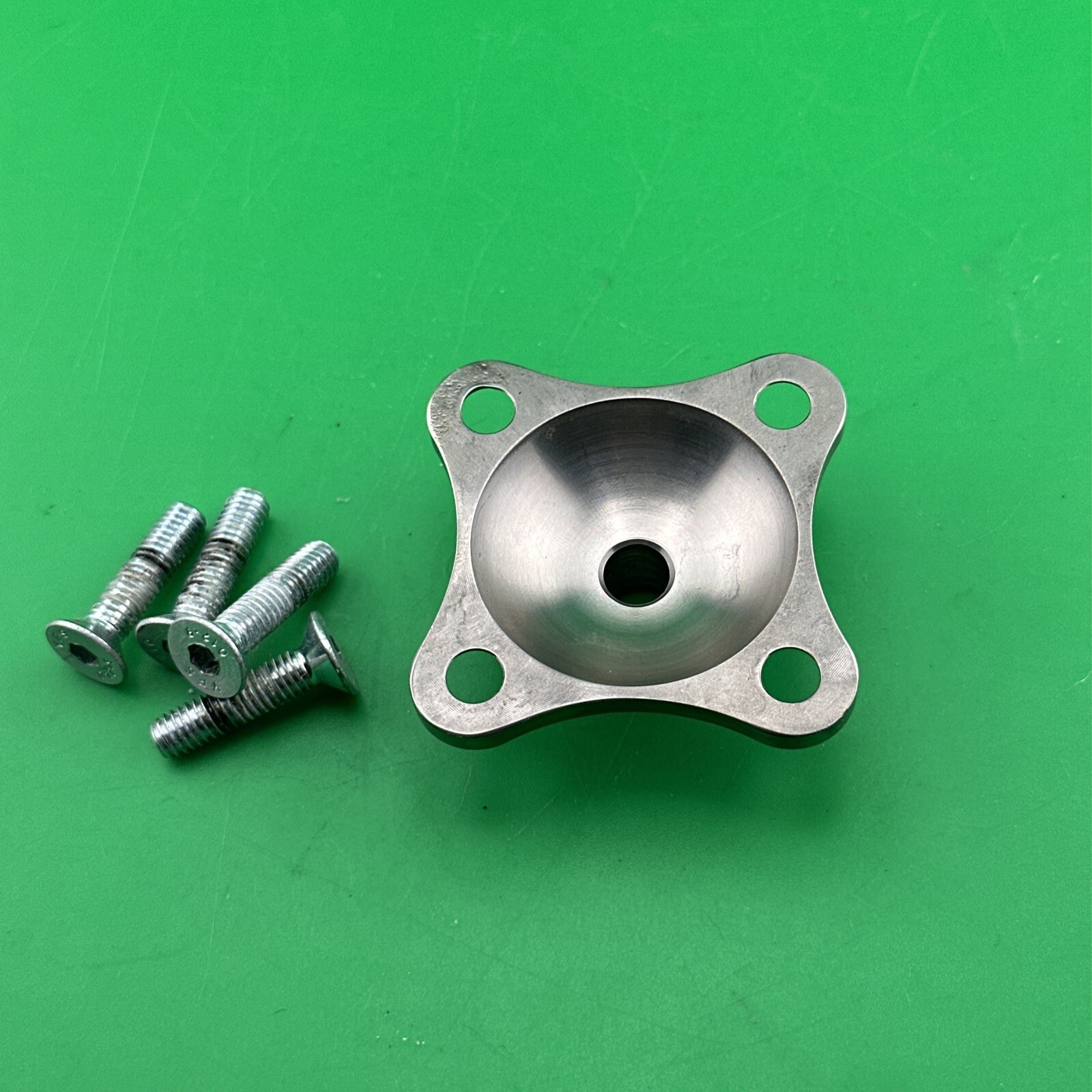 Prosthetic Component Adapter Part 4 Hole Plate. Bulldog Plate