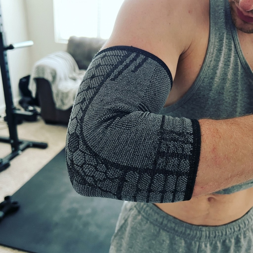 2X Elbow Brace Compression Support Sleeve Arthritis Tendonitis Reduce Joint Pain