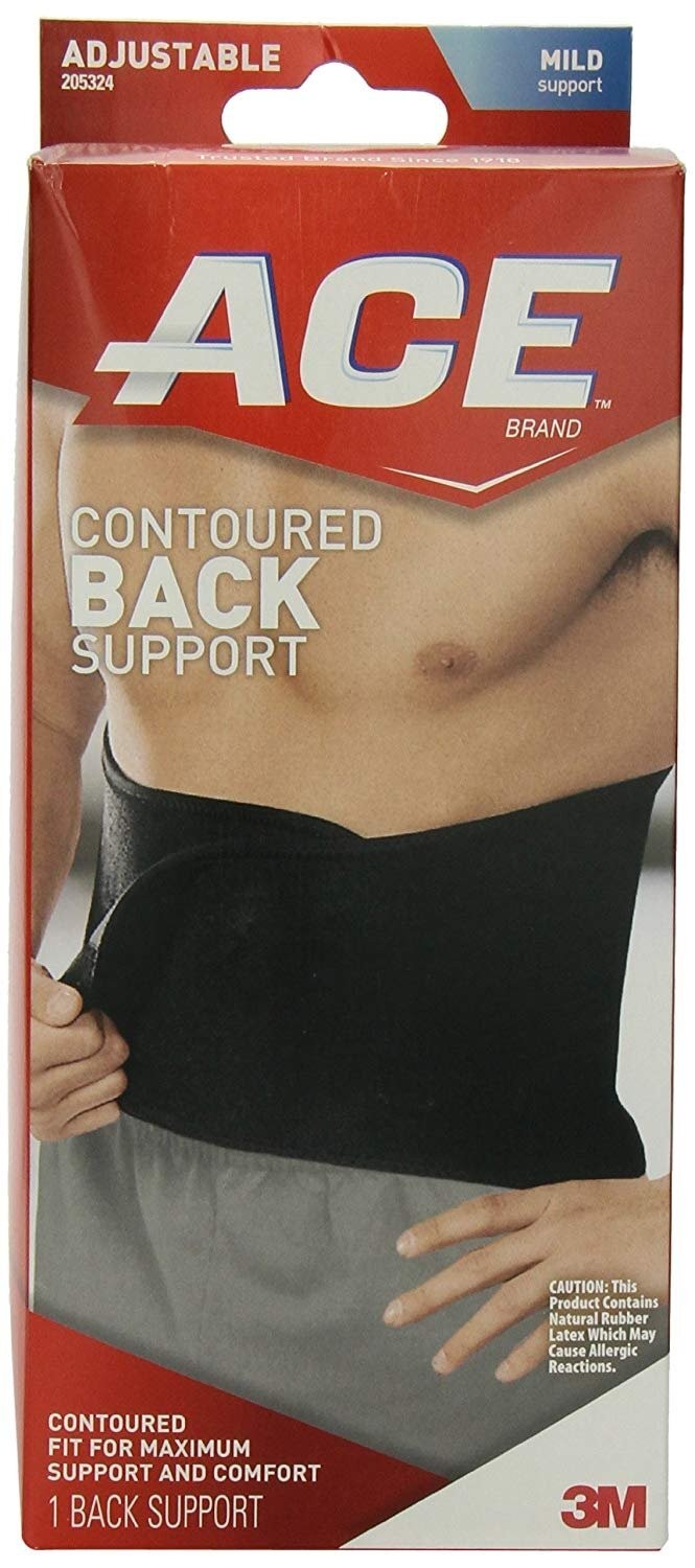 Ace Contoured Fit Back Support For Maximum Support and Comfort Adjustable 1 Each