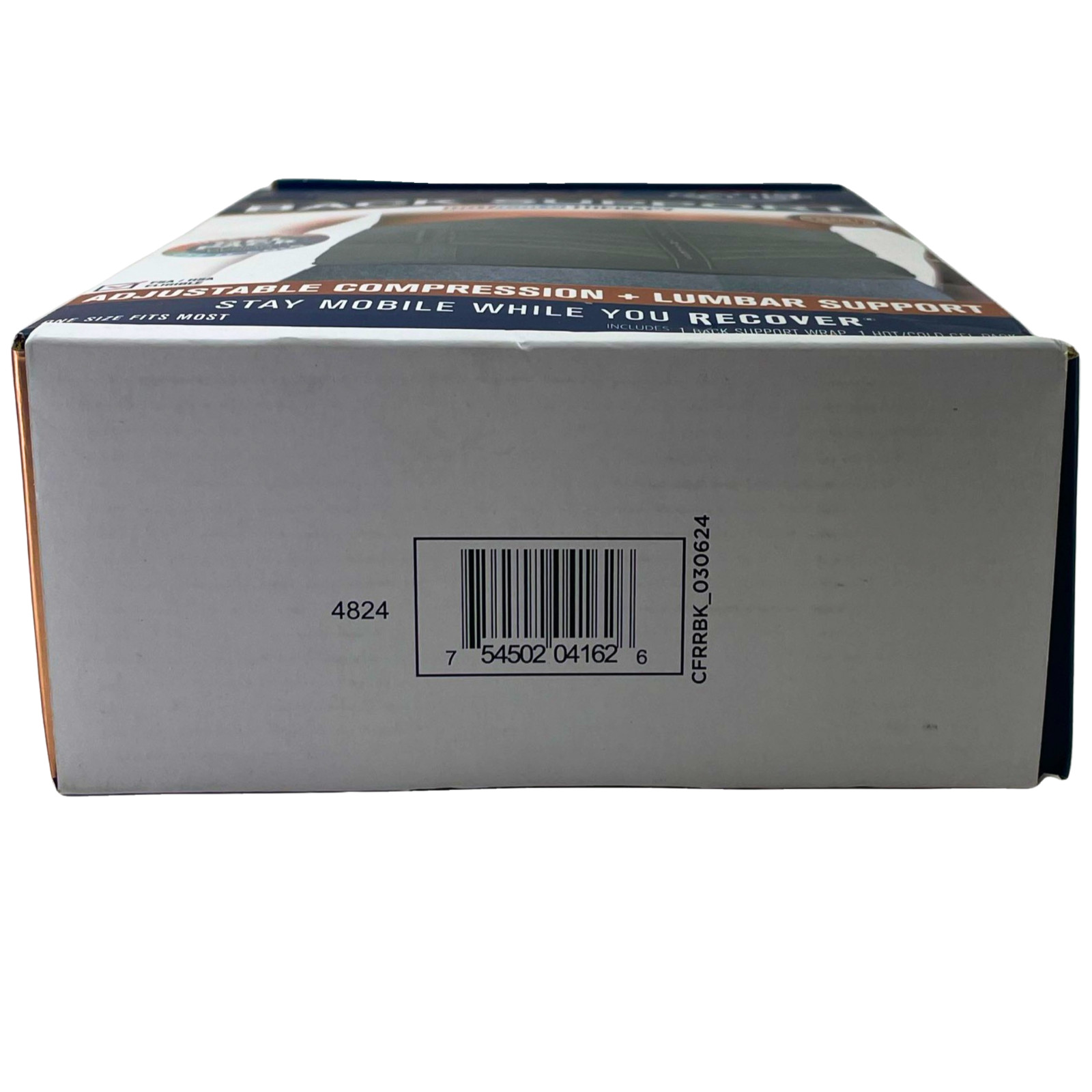 Copper Fit Rapid Relief Back Support Hot Cold Therapy Lumbar Support Fits 30-50