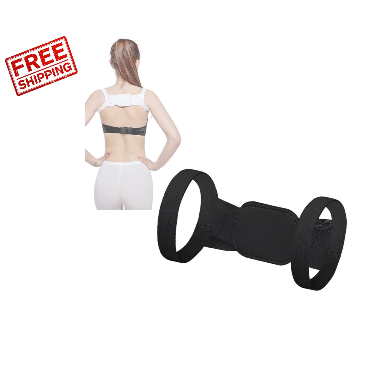 Posture Corrector Back Support – Adjustable Belt for Sitting & Standing