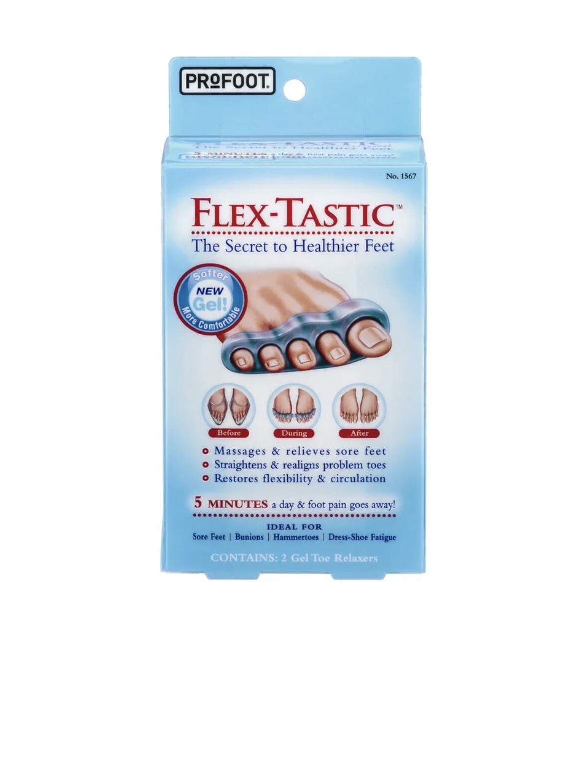 Profoot Flex-Tastic Toe Relaxers One Size 2 pc ***