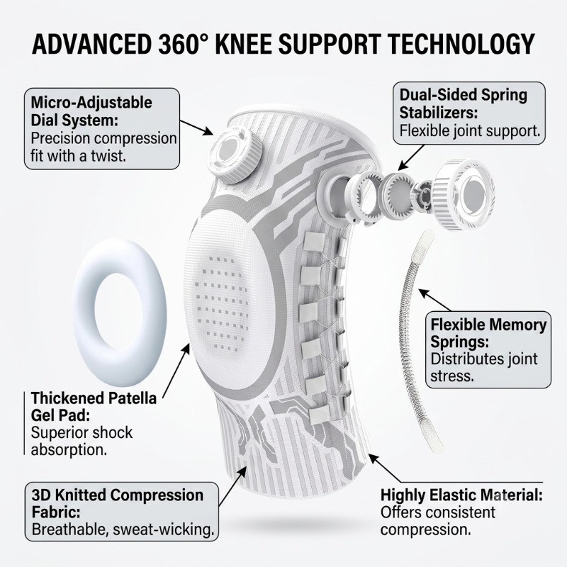 Smart Knob-Type Sports Knee Brace For Joint Pain Meniscus Tear Running Sports