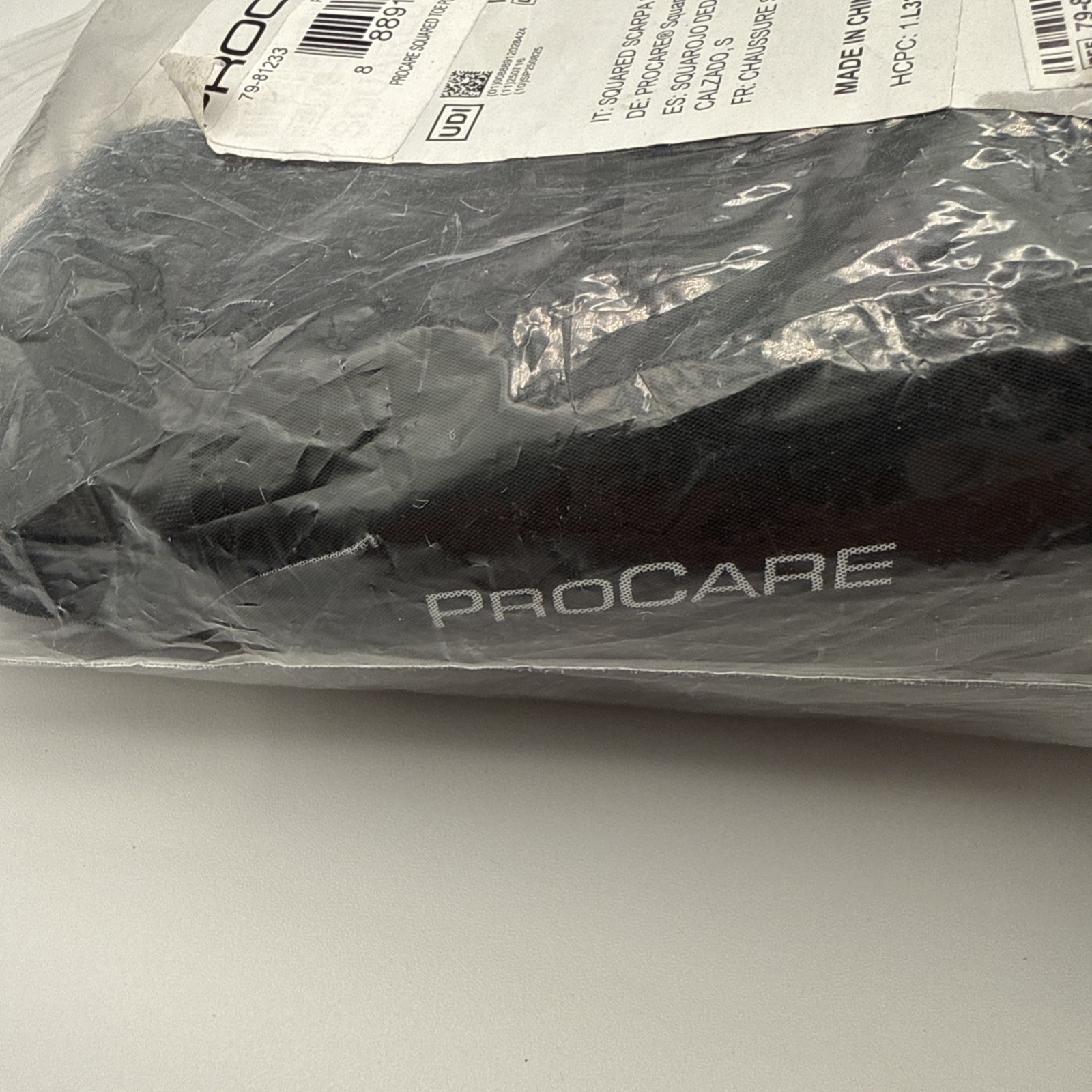 ProCare Squared Toe Post-Op Shoe Small Black 79-81233 DJO New Sealed PC151FB01-S