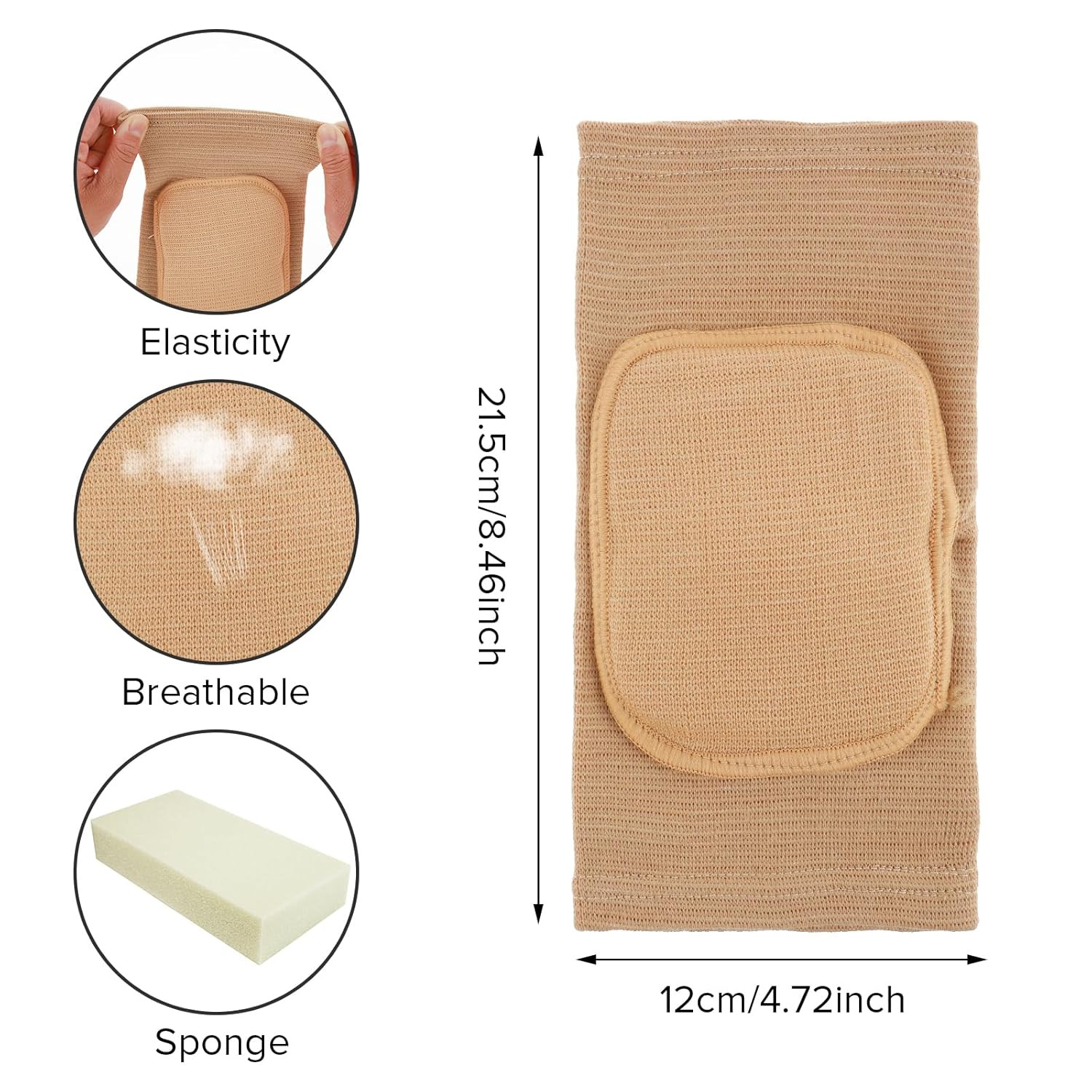 Arm Brace Pads Elbow Protector Strap Pair, Breathable Anti-Collision Sponge Tend