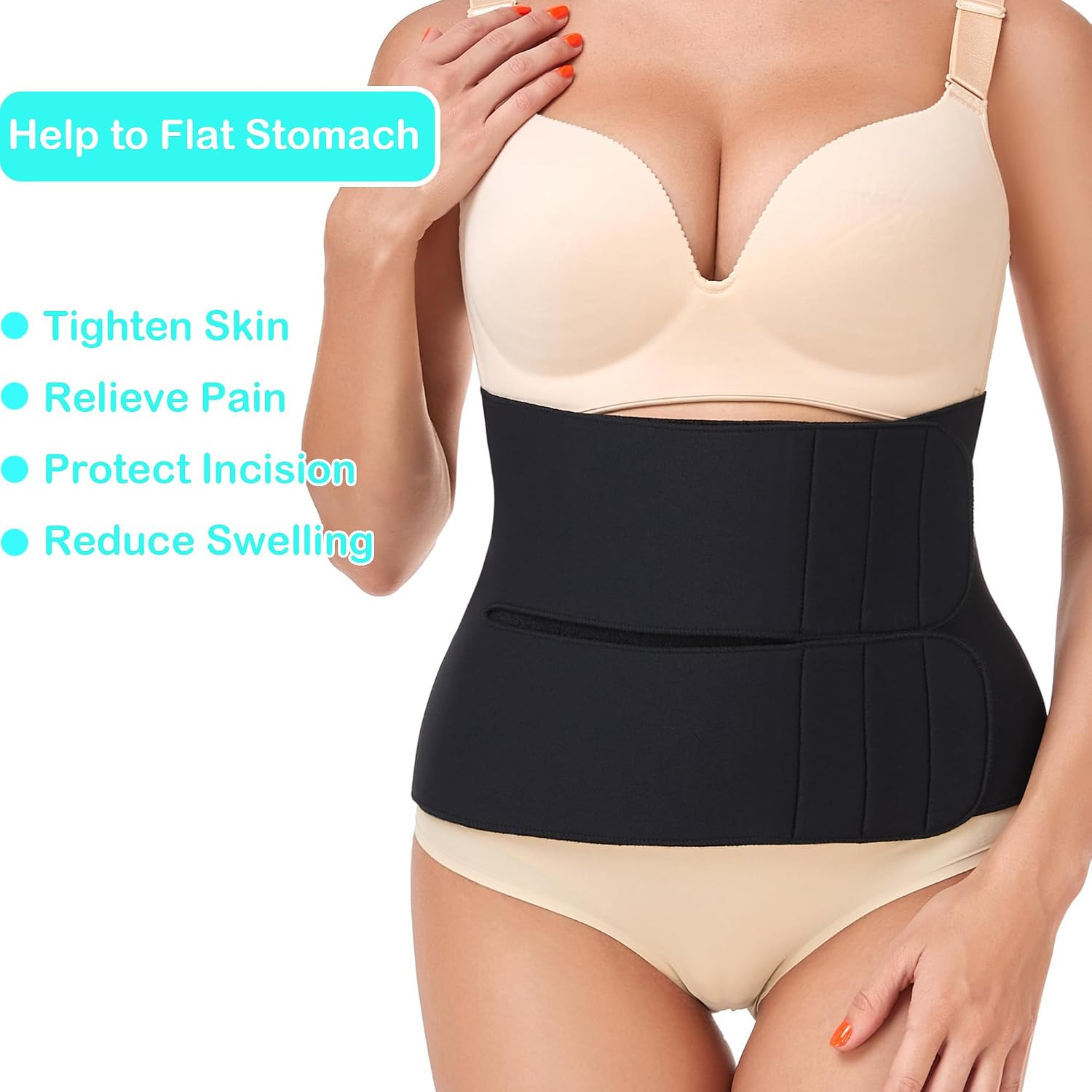 Abdominal Binder Post Surgery Tummy Tuck after Hysterectomy Stomach Waist Compre