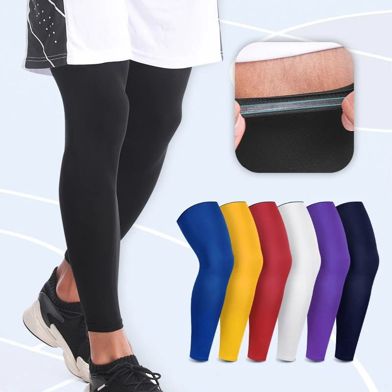 1Pc Full Leg Sleeves Long Compression Leg Sleeve Knee Sleeves Protect Leg