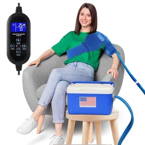 Cold Therapy Machine For Shoulder 7 Quart Programmable Timer 4 Flow Levels
