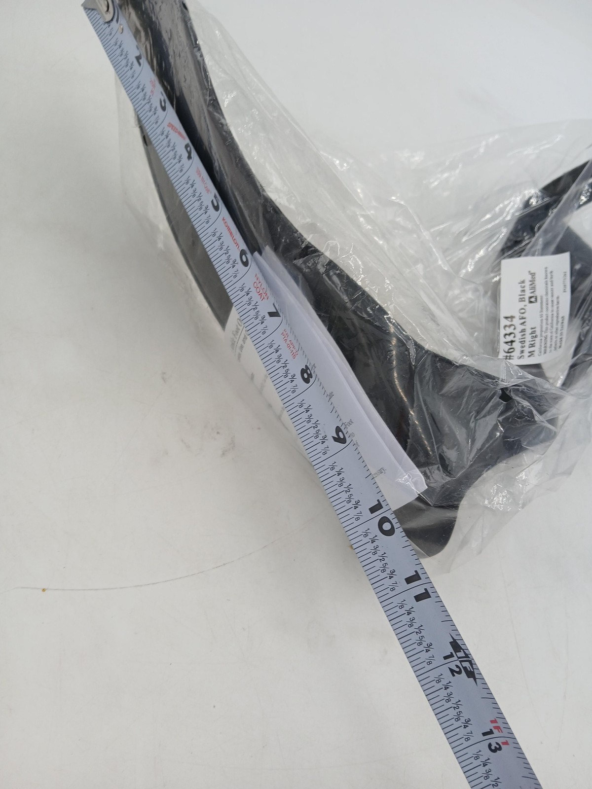 AliMed Swedish AFO Orthosis Brace M Right Leg Black Adjustable Adult Support