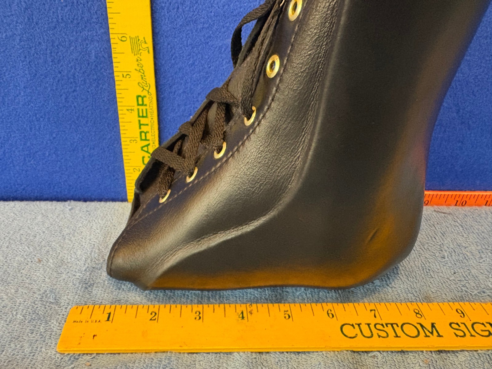 AZAFO Leather Ankle Lace Up Orthopedic Brace Left Foot