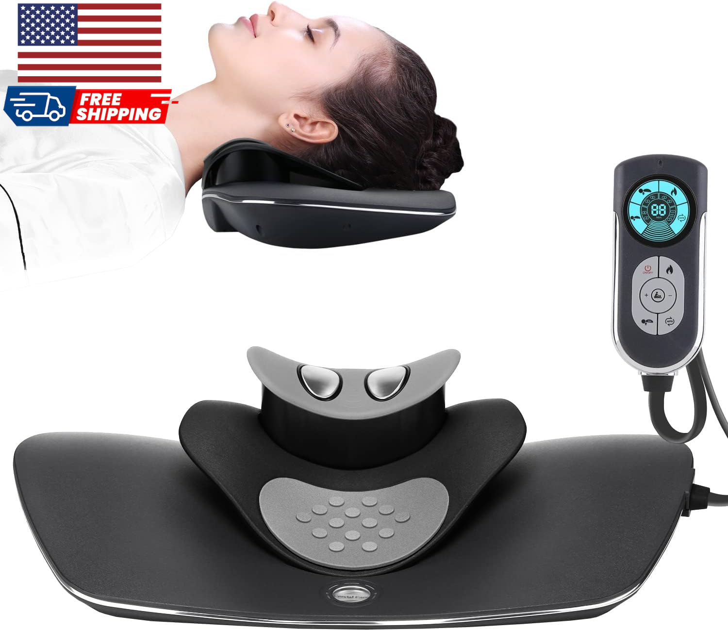 Multi-Functional Cervical Traction Device Electric Neck Stretcher with
