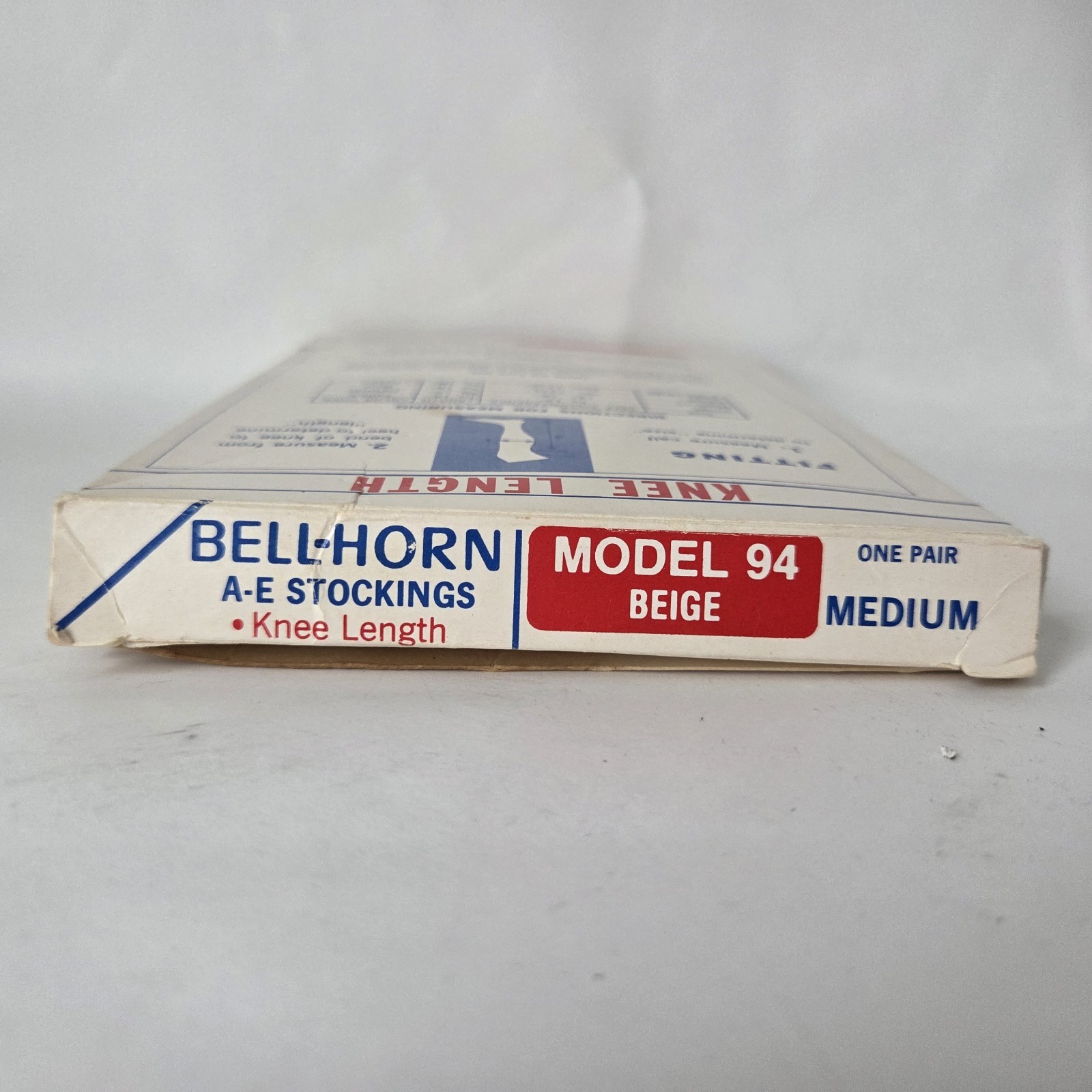 Vintage Bell-Horn Sz Medium Beige Anti-Embolism Knee Length Closed Toe Stockings