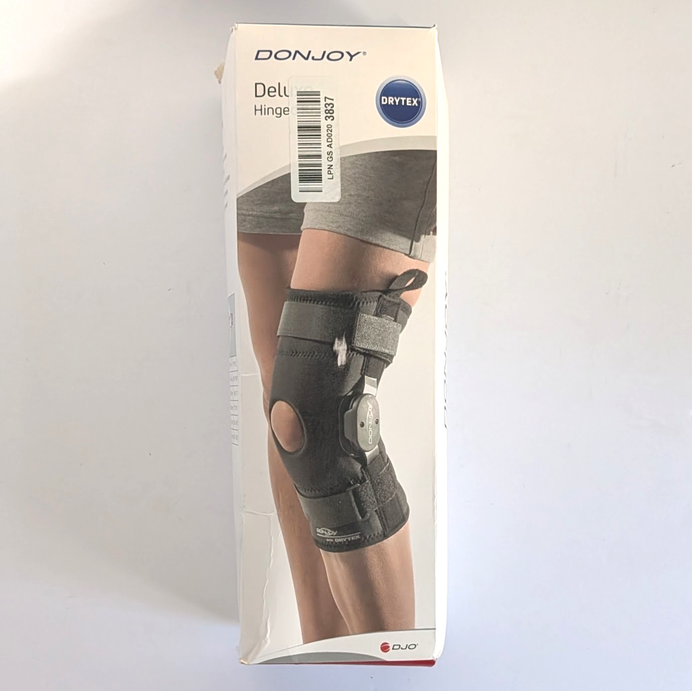 Donjoy Deluxe Hinged Knee Wrap Drytex Sleeve Open Popliteal XL