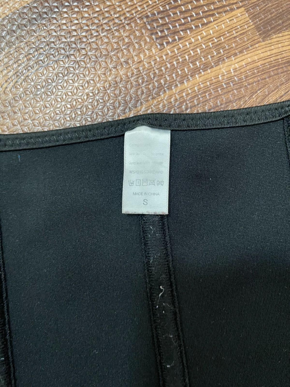 Support Brace Waist Belt Zip Closure Black Color Size S Small