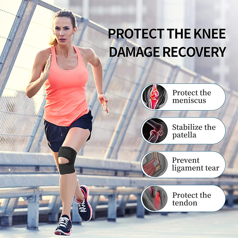 Knee Brace with Side Stabilizers Relieve Meniscus Tear Pain ACL Arthritis Strap