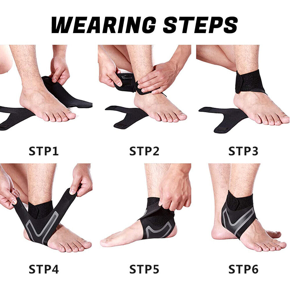 Ankle Brace Compression Support Sleeve Swelling Achilles Tendon Joint Pain Strap