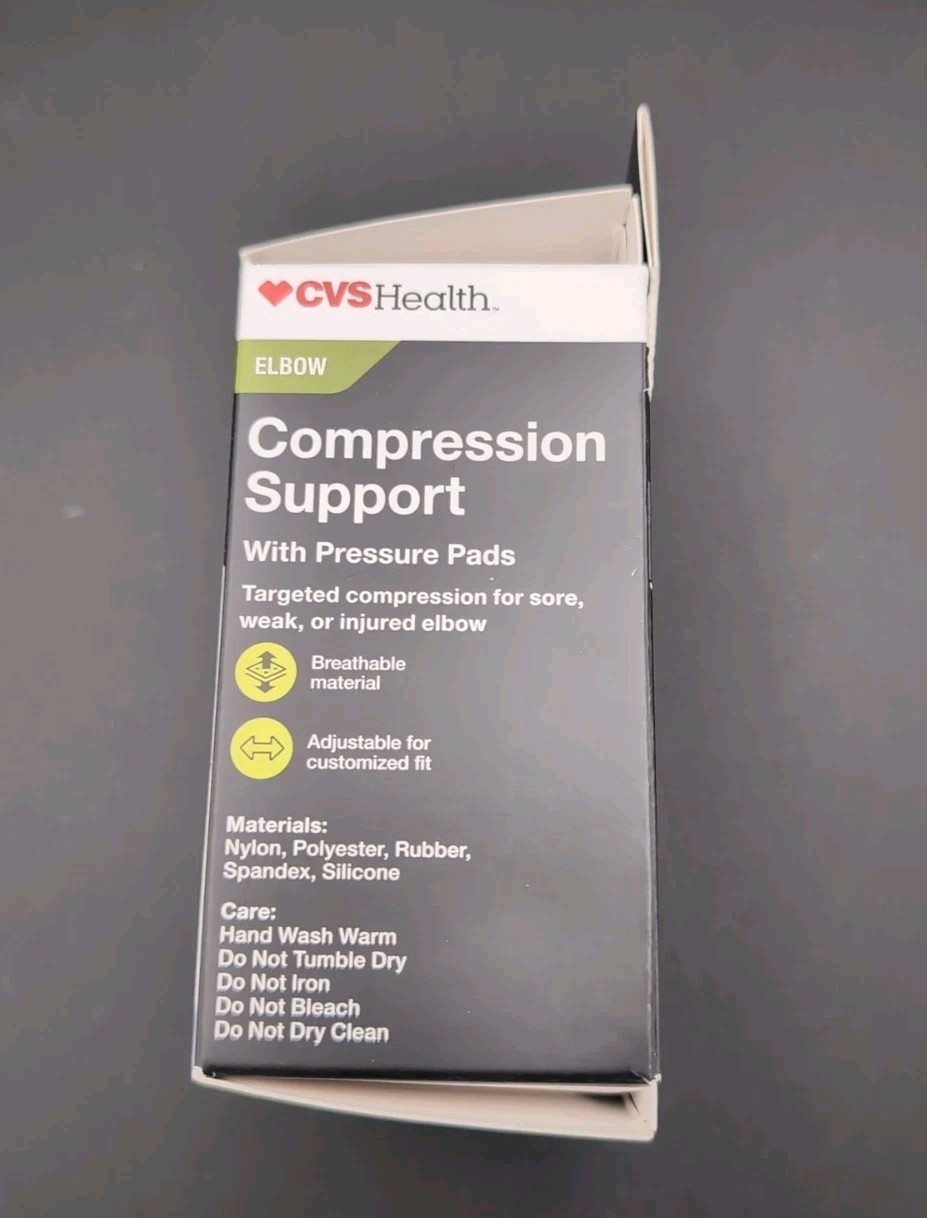 CVS Health Moderate Compression Support Elbow Pads, LG