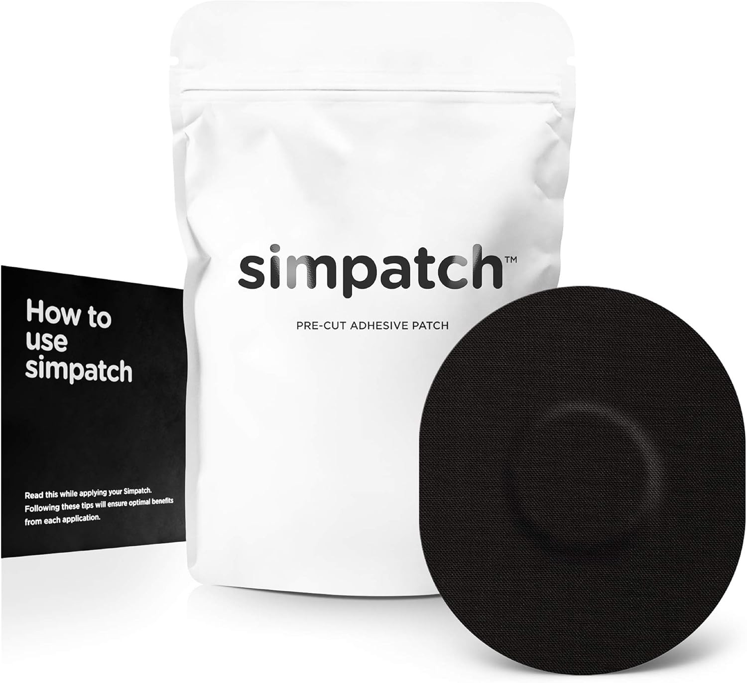 Universal Adhesive Patch (25-Pack) – Waterproof Adhesive, CGM Patches (Black)
