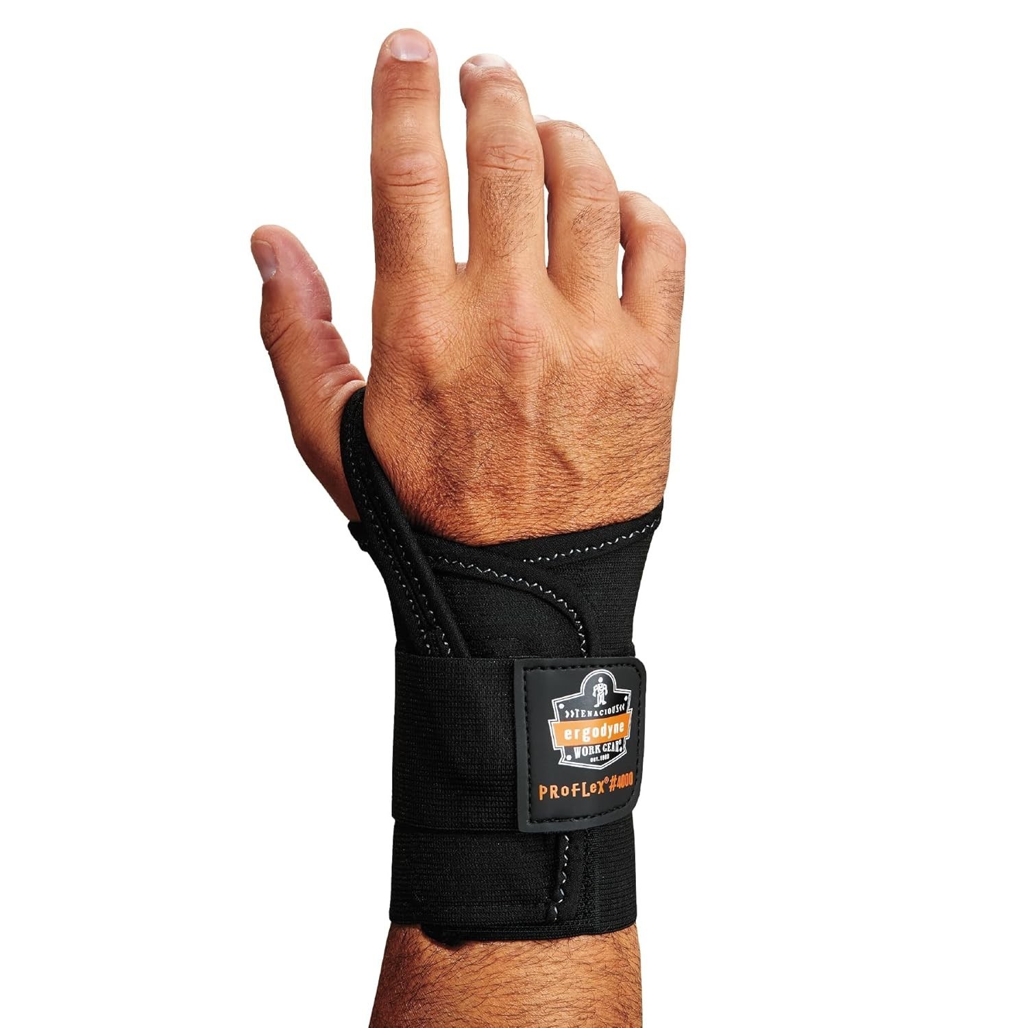 Comfortable Black Wrist Immobilizer with Hook & Loop Closure – Medium Size