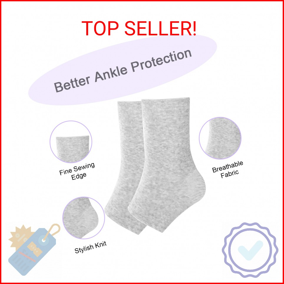 2 Pairs of Compress Bamboo Foot Sleeves,Keep Warm Bamboo Ankle Socks Foot Sleeve