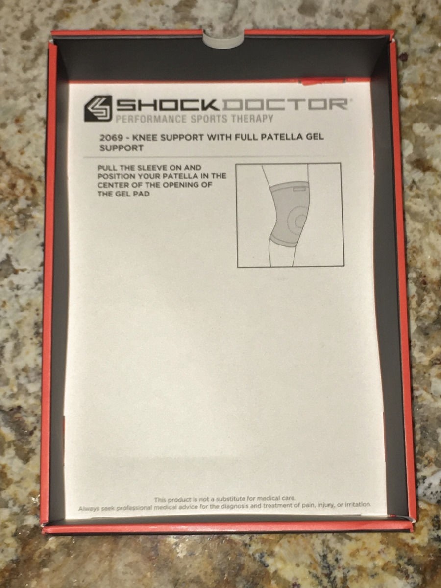 SHOCK DOCTOR Ultra Compression Knit Black Knee Support Patella Gel Support S L
