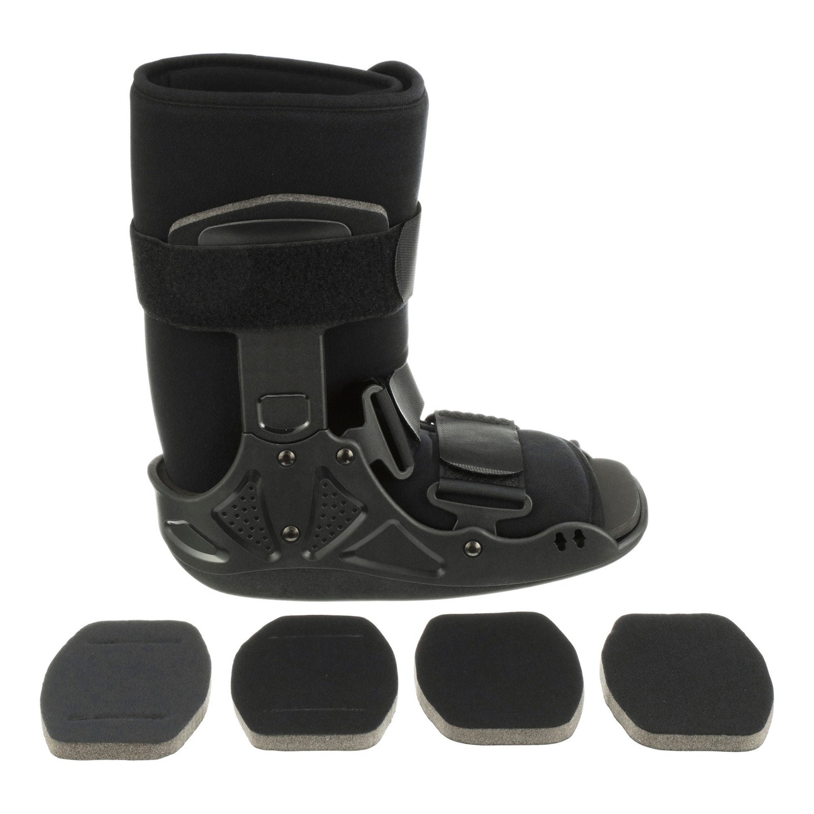 McKesson Black Walker Boot Medium Hook and Loop for Either Foot 155-79-95505