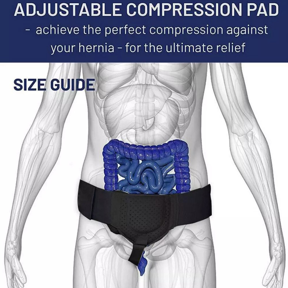 Inguinal Hernia Belt Men Post Surgery Support Truss Groin Adjustable Straps Band