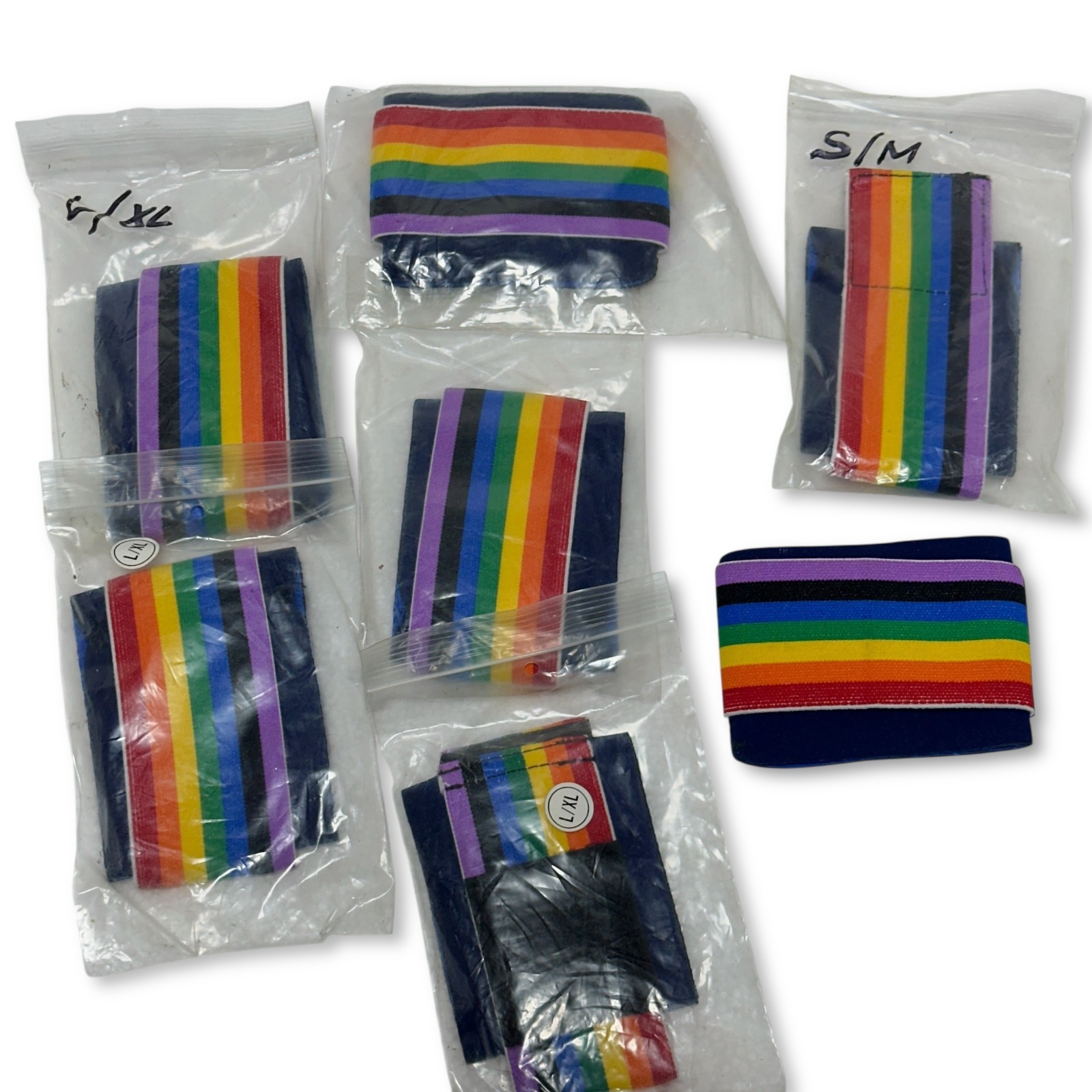 OccuMed 300 Adjustable Wrist Compression Sleeves Rainbow S/M L/XL, Lot of 7
