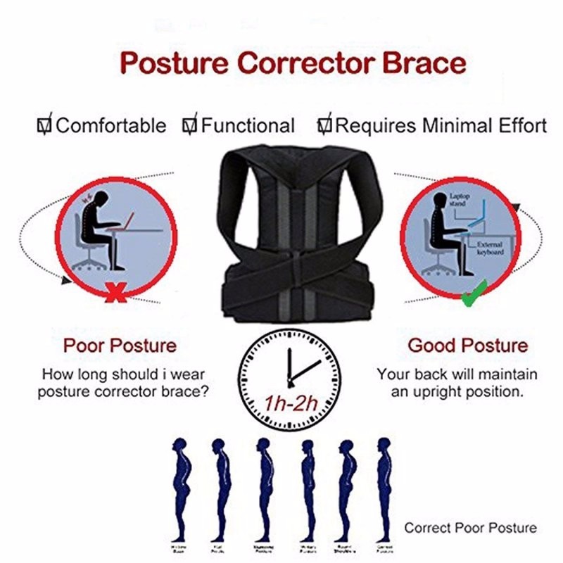 Adjustable to All Body Sizes BodyWellness Posture Corrector FREE SHIPPING