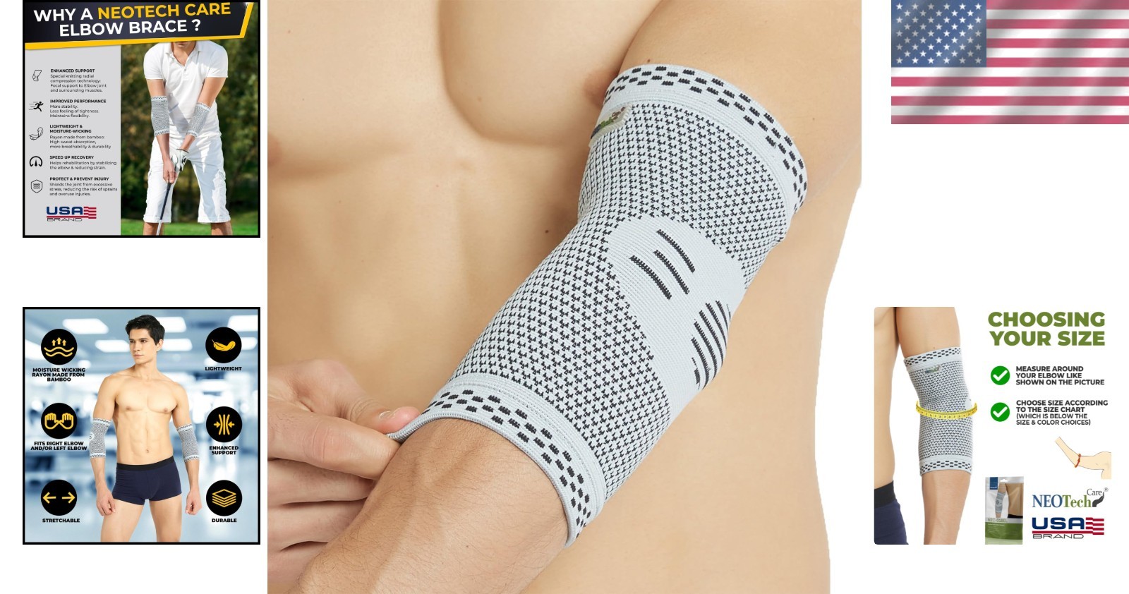 Breathable Elbow Support Brace – Lightweight Compression Sleeve for Men & Women
