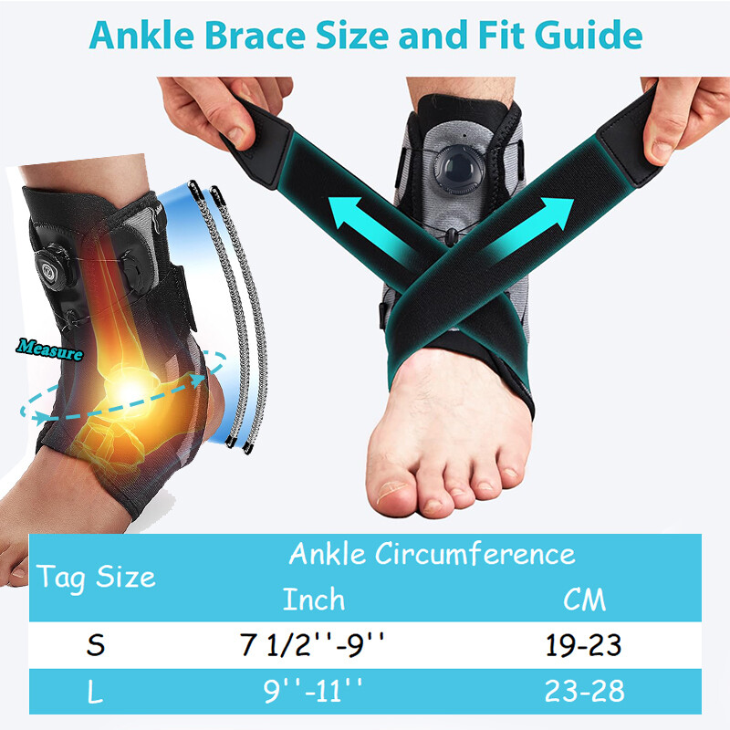 Ankle Brace Support Knob Adjust Spring Stabilizers Sprain Protection Recovery US