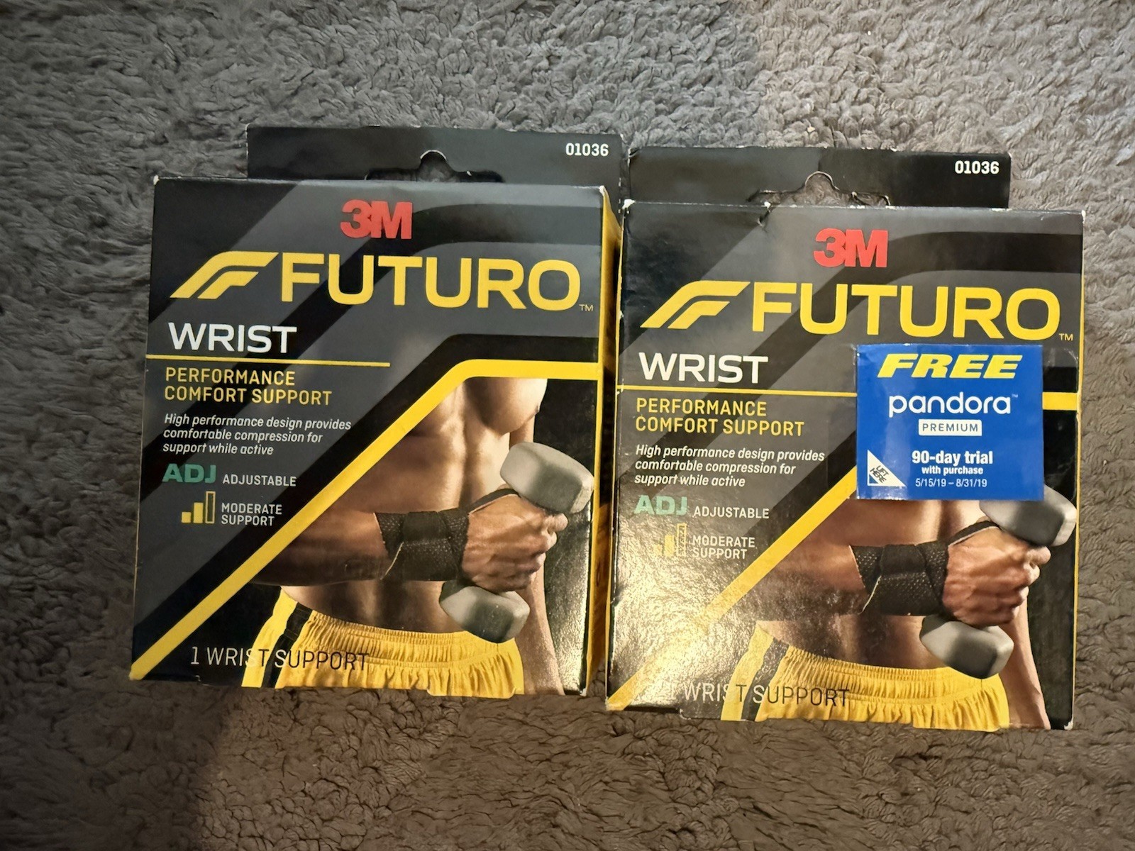 Pack of 2 3M Futuro Wrist Performance Comfort Adjustable Wrist Strap