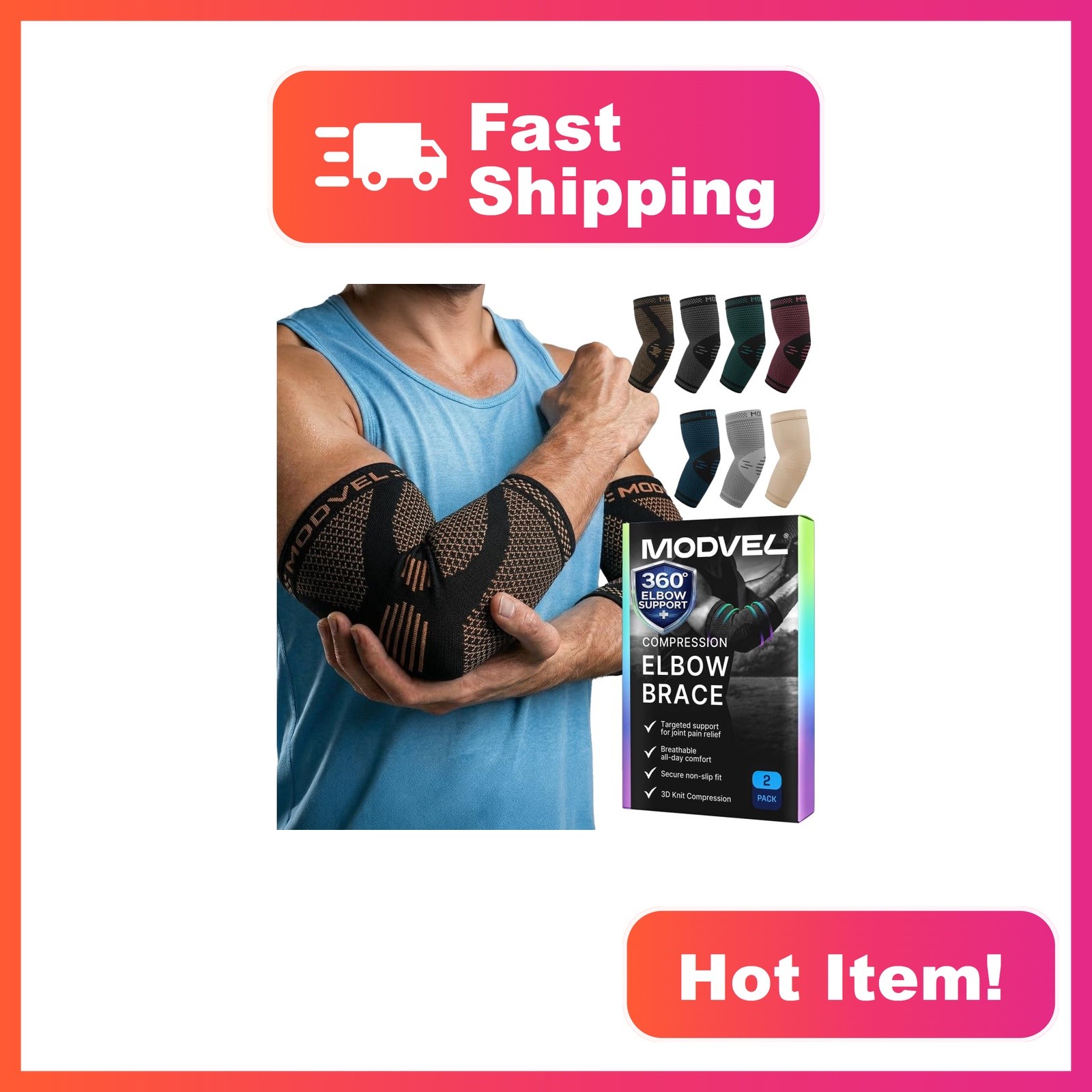 Modvel Copper Elbow Brace Small 2 Pack