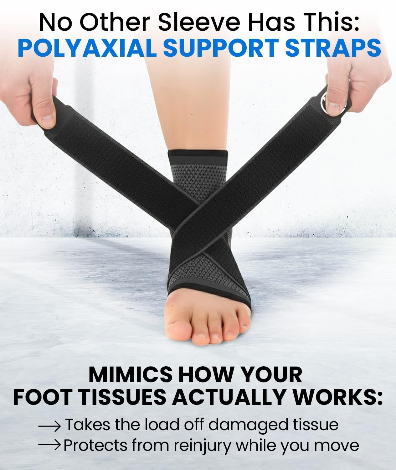 Ankle Compression Sleeve & Brace for Plantar Fasciitis Relief | Breathable Suppo